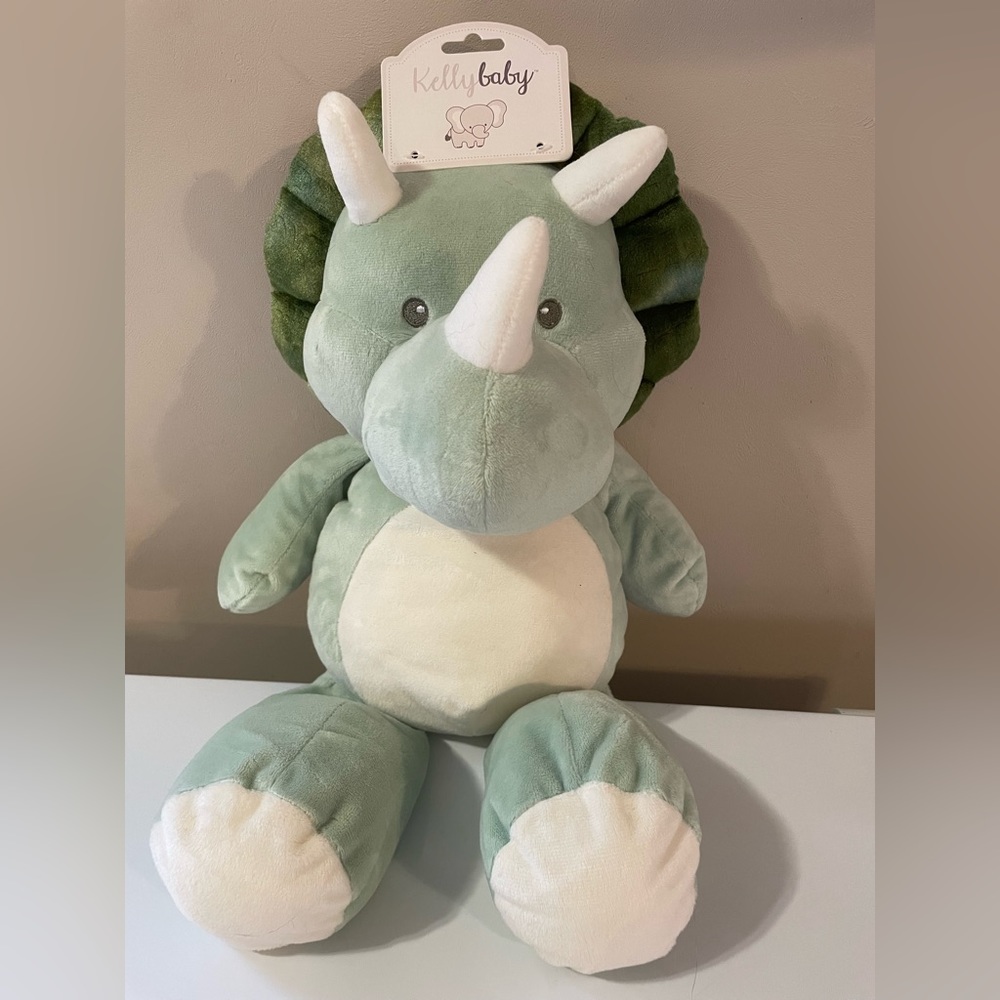 Dinosaur stuffed animal, with rattle inside